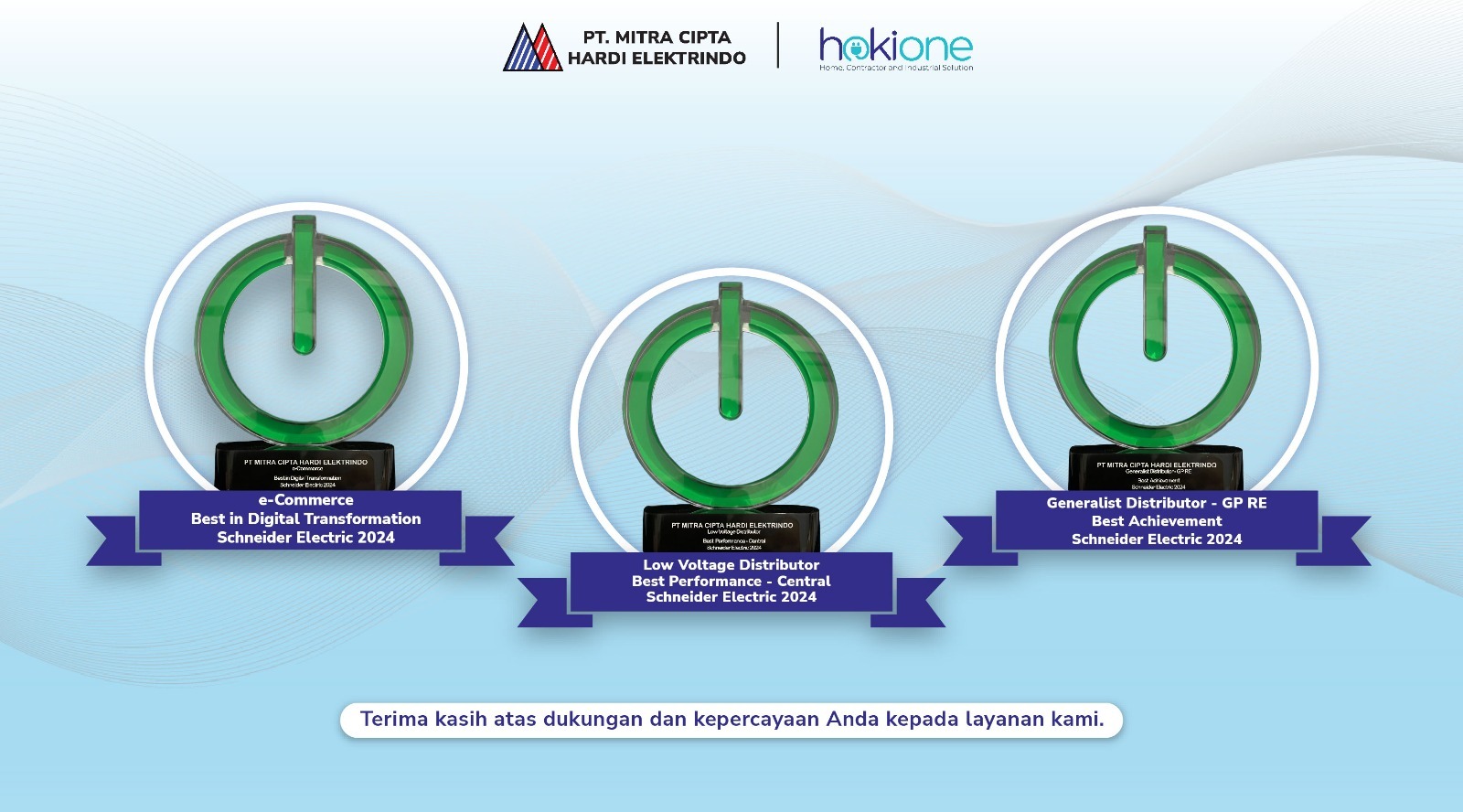 PT Mitra Cipta Hardi Elektrindo Raih 3 Penghargaan Bergengsi dari Schneider Electric untuk Tahun 2024
