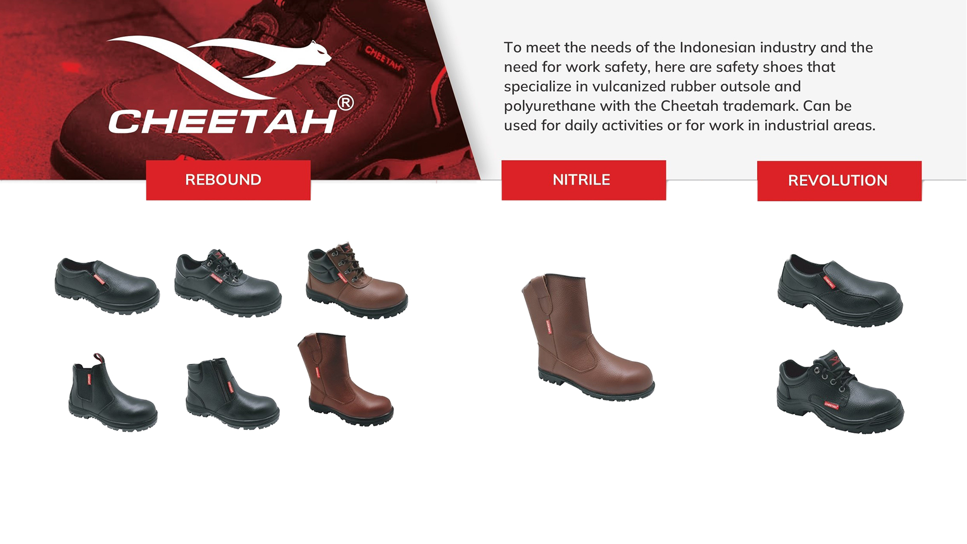 Distributor Sepatu Safety Cheetah Resmi dan Terpercaya di Indonesia